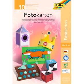 Fotokarton-Mappe Folia, 10 Farben sortiert