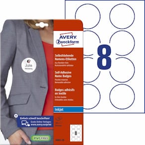Etiketter Avery inkjet, hvide, 20 ark (160 stk)
