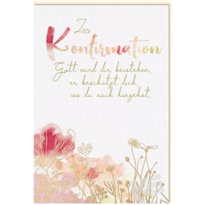 Konfirmationskarte Noname, bunt, inkl. Umschlag