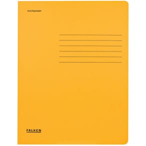 Einschlagmappe Falken, A4, Karton, gelb