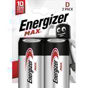 Batterie Energizer Max Mono D, 2 Stück, weiß/rot