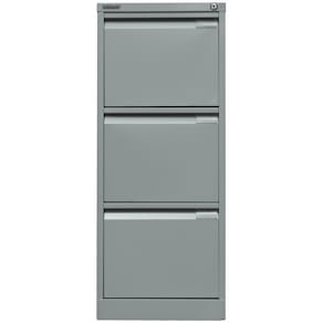 Hängeregistraturschrank Bisley, 3 Schubladen, silber