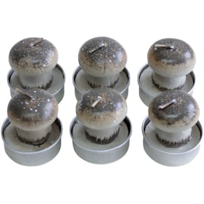 Teelicht PBS Pilz, braun, 6 Stück