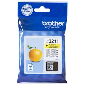 Bläckpatron BROTHER LC3211 Gul