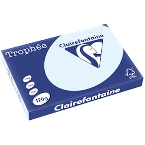 Papier Clairefontaine Trophée Pastel, A3, 120 g, 250 vel, azuurbl