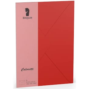 Briefumschlag Rössler Coloretti, C5, 5 St., klatschmohn