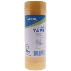 Kontorstejp LYRECO 33mx19mm klar 8/fp