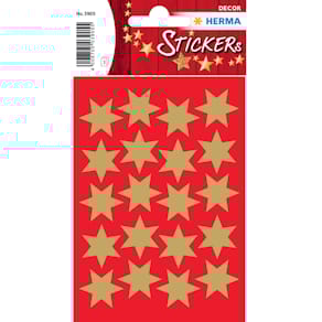 Schmucketiketten HERMA Sterne, Ø 21 mm, gold