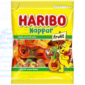 HARIBO Fruktnappar 80g, 24st