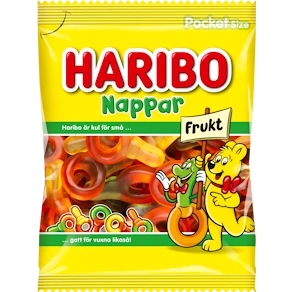 HARIBO Fruktnappar 80g, 24st
