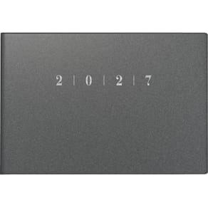 Taschenkalender RIDO Septimus 2027, Kunststoff, quer, grau