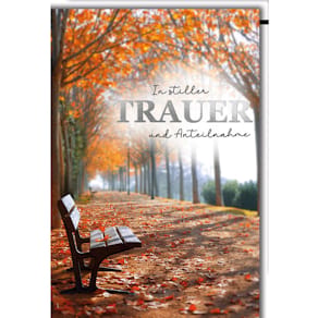 Trauerkarte, geprägt, schwarz/weiß, mit Umschlag