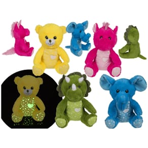 Plüschfigur Out of the Blue Tiere Glow in the Dark, sortiert