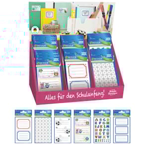 Schuletiketten-Display Avery Zweckform Z-Design, sortiert