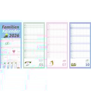 Familienplaner TIMES&MORE Maren Schaffner, 5 Spalten, mehrfarbig