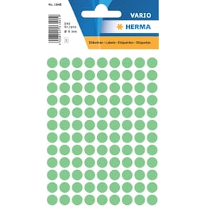 Vielzweck-Etiketten HERMA, Ø 8 mm, grün
