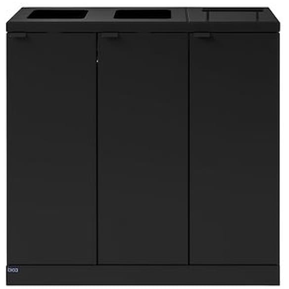 Avfallsbeholder BICA 873 3x65L sort