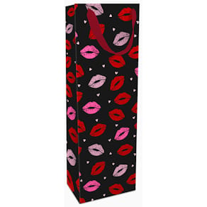 Flaschentragetasche Braun + Company Hip Lips, schwarz/rot/rosa