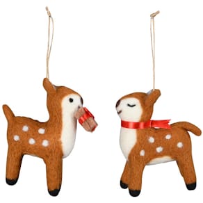 Baumbehang Noname Reh, Wolle, braun-weiß sortiert