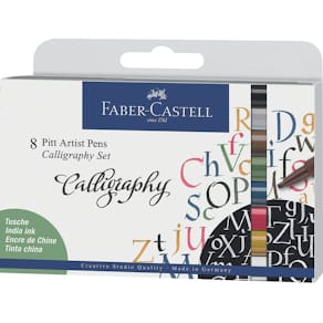 Kalligrafie-Set Faber-Castell Pitt Artist Pen, 8 Stück, sortiert