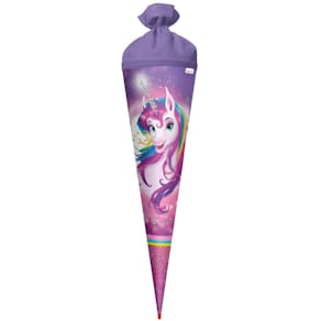 Schultüte ROTH Einhornportrait mit Glitzer, 70 cm