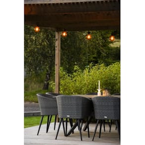 Ljusslinga 10 amber LED 4,5m svart