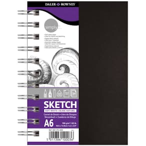 Skizzenbuch Daler-Rowney, A6, 54 Seiten, 100 g/m², Spiralbindung
