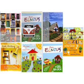 Glückwunschkarten-Set Apollo, zum Einzug, 10er sortiert