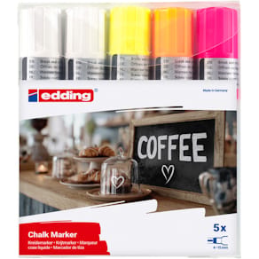 Kreidemarker-Set edding 4090/5S, neon