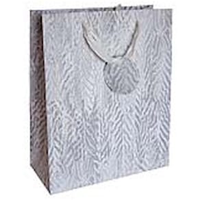 Geschenktragetasche PBS beflockt, weiß, 26x32x12 cm