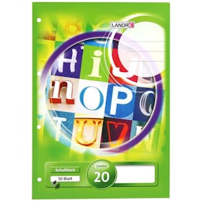 Arbeitsblock LANDRE, A4, blanko, 50 Blatt