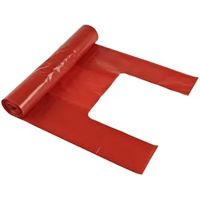 Plastsäck knyt LD 30L 35my röd 25/rl