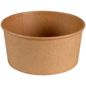 Salatbowle, Rund, Ø 146, højde 69 Pap, brun, pakke a 50 stk