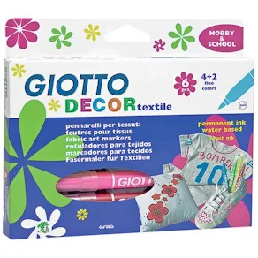 Textilfärgpenna GIOTTO Decor 12/fp