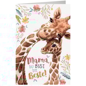 Muttertagskarte, 11,5 x 17 cm, Set: 5 Karten mit Umschlägen