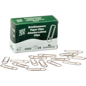 Büroklammer Durable, 100 St., verkupfert