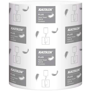 Aftøringsrulle Katrin Plus M 1-lags hvid 205mm, 280m, 6 rl