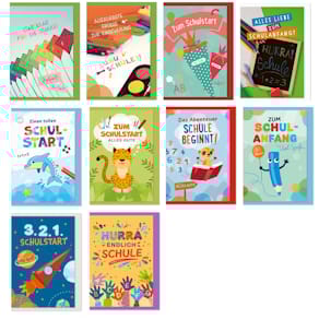 Schulanfangskarte KOMMA³, sortiert