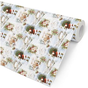 Julpapper 57cmx154m White Christmas