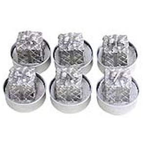 Teelichter PBS Weihnachten, silber, 6 Stück