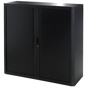 Rollladenschrank Paperflow, 110 x 104 x 41,5 cm (BxHxT), schwarz