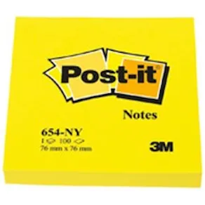 Post-It Neongul, 76x76mm, 6st
