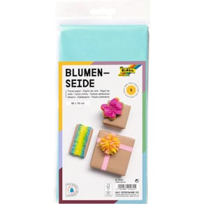 Blumenseide Folia 50 x 70 cm, hellblau