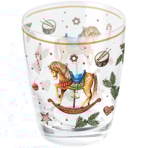 Wasserglas AMBIENTE Weihnachtsschaukelpferd, 0,25 l
