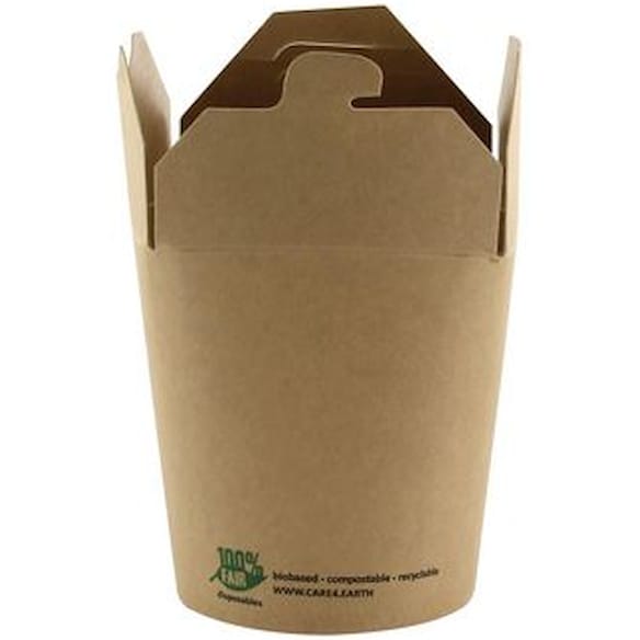 Takeawayboks PURE papp foldet 230ml (25)