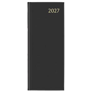 Agenda Aurora Longo LA411, linnen, zwart, 2026