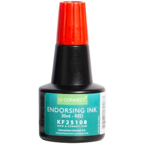 Stempelfarbe Q-CONNECT, 28 ml, rot
