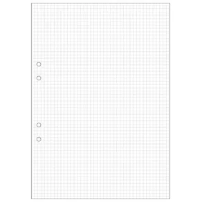 Lösblad A4, hålat, rutat, 500/fp