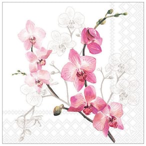 Serviette AMBIENTE Orchid, 33x33 cm, 3-lagig, 20 Stück