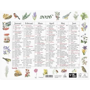 Väggkalender Lilla Naturalmanackan 2026